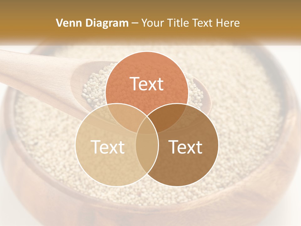 A Wooden Spoon Filled With Sesame Seeds PowerPoint Template