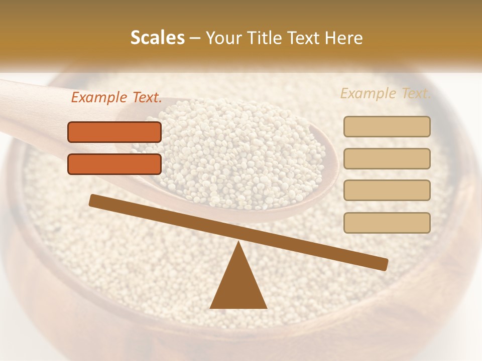 A Wooden Spoon Filled With Sesame Seeds PowerPoint Template