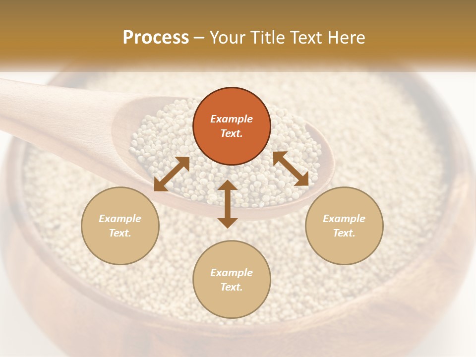 A Wooden Spoon Filled With Sesame Seeds PowerPoint Template