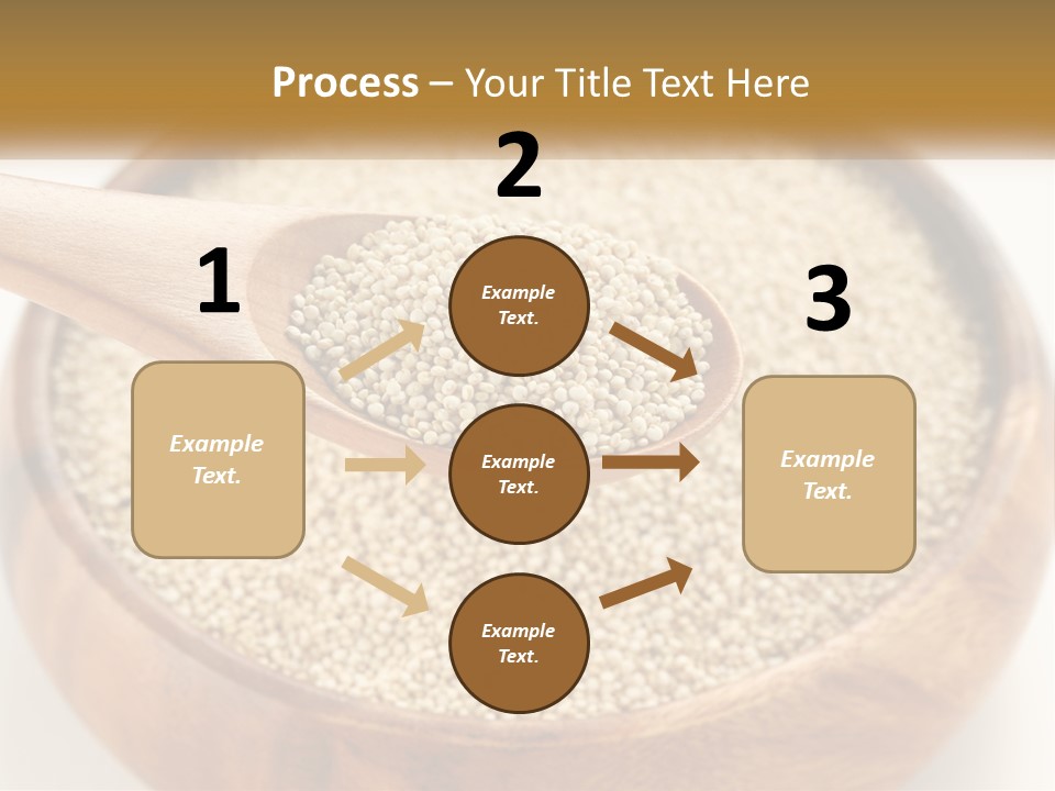 A Wooden Spoon Filled With Sesame Seeds PowerPoint Template