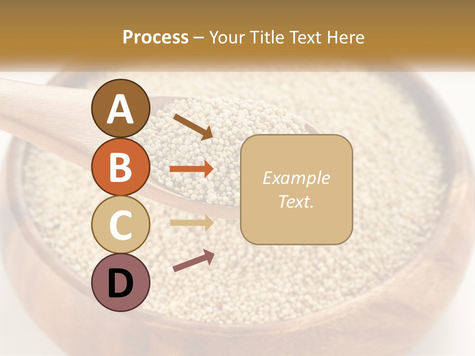 A Wooden Spoon Filled With Sesame Seeds PowerPoint Template