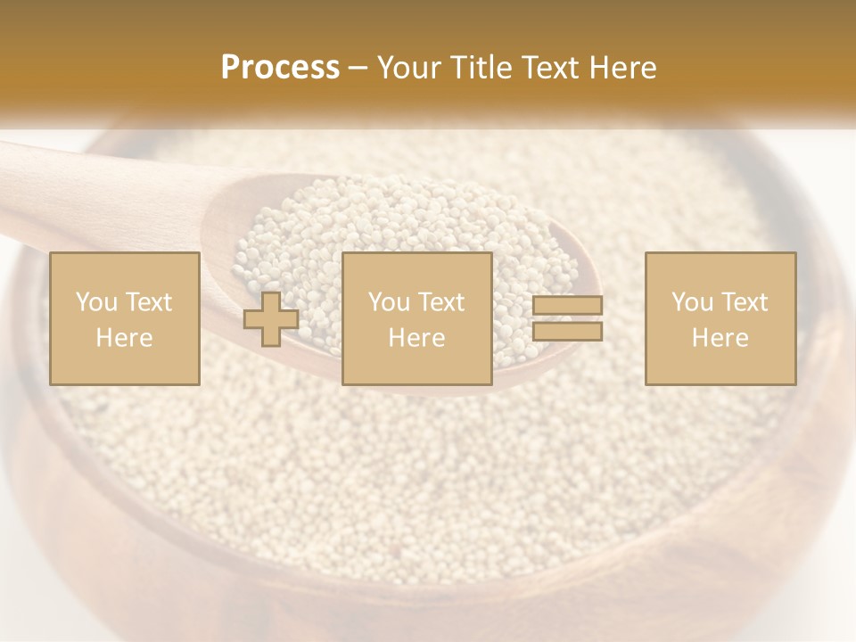 A Wooden Spoon Filled With Sesame Seeds PowerPoint Template