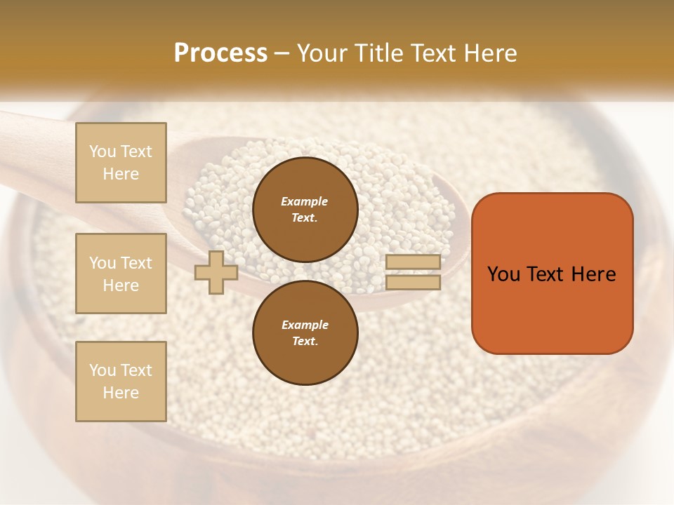 A Wooden Spoon Filled With Sesame Seeds PowerPoint Template