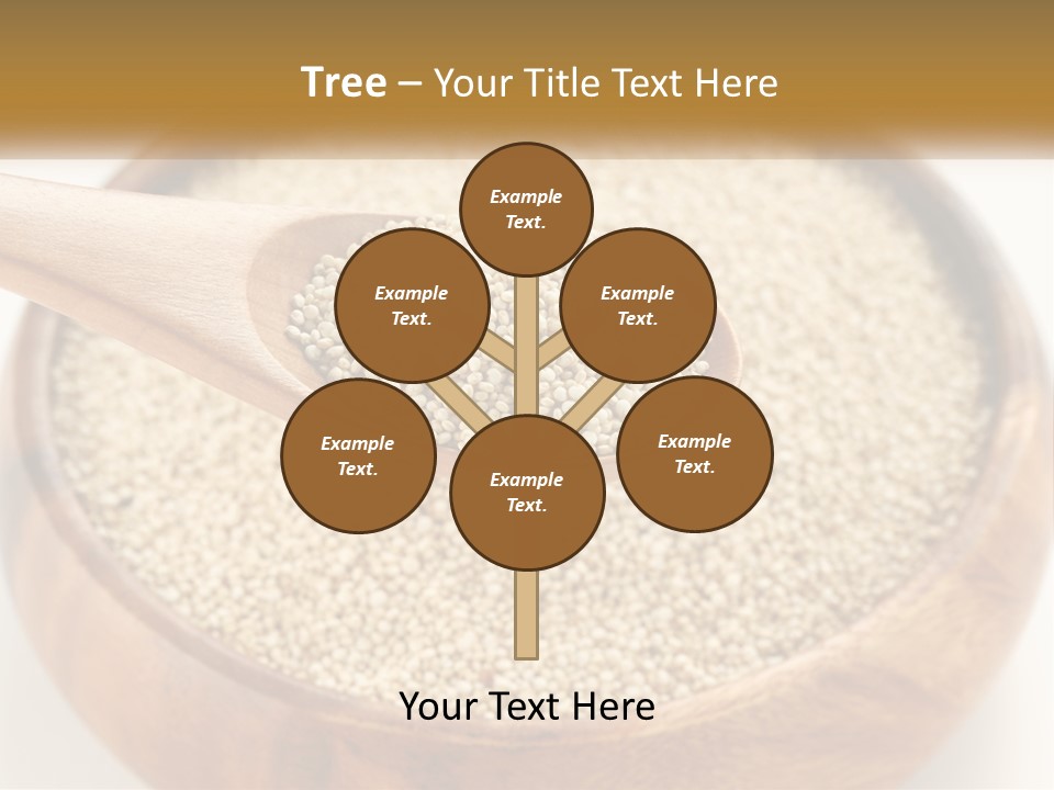 A Wooden Spoon Filled With Sesame Seeds PowerPoint Template