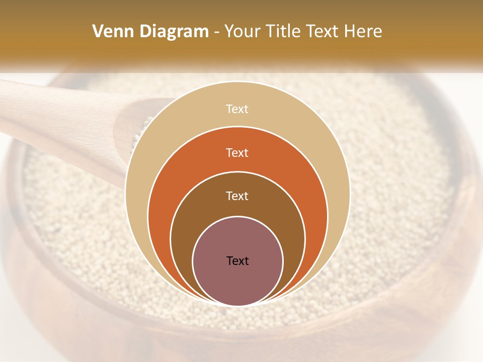 A Wooden Spoon Filled With Sesame Seeds PowerPoint Template