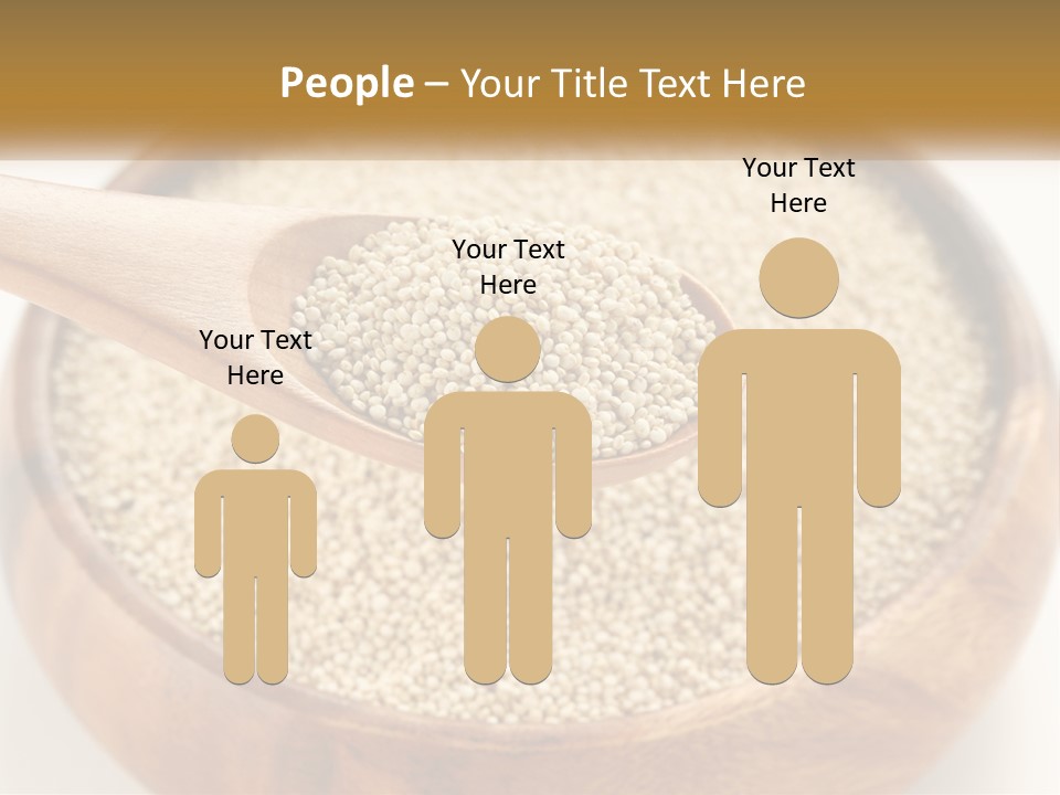 A Wooden Spoon Filled With Sesame Seeds PowerPoint Template