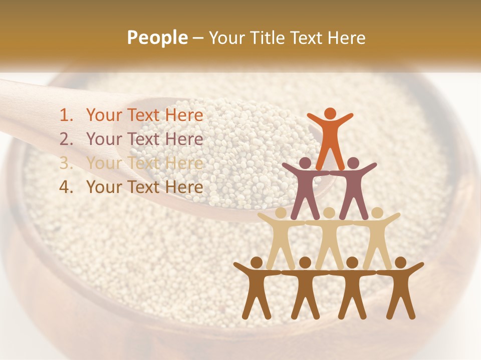 A Wooden Spoon Filled With Sesame Seeds PowerPoint Template