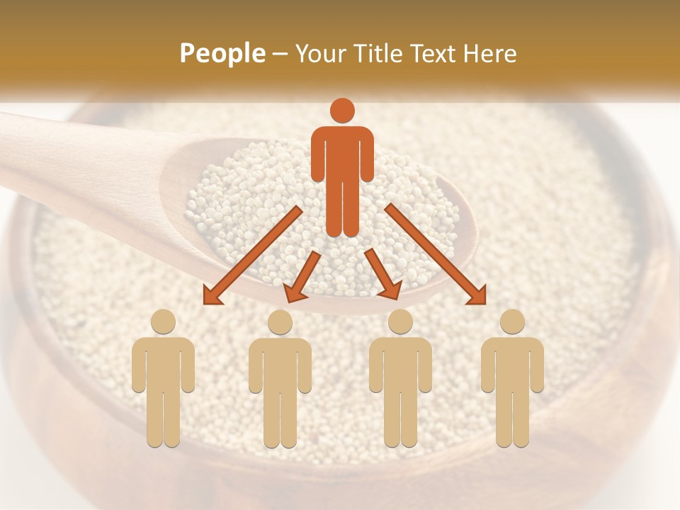 A Wooden Spoon Filled With Sesame Seeds PowerPoint Template