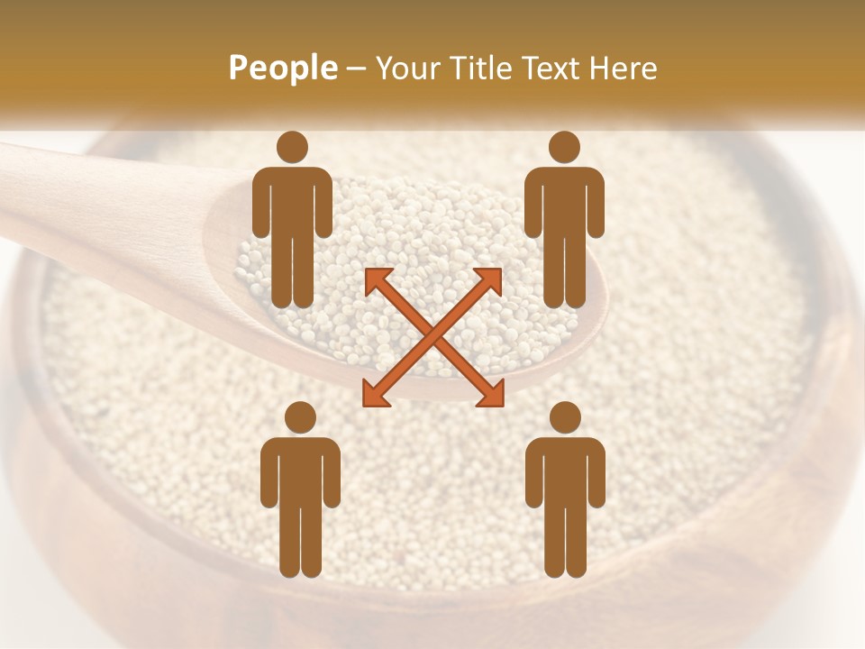 A Wooden Spoon Filled With Sesame Seeds PowerPoint Template