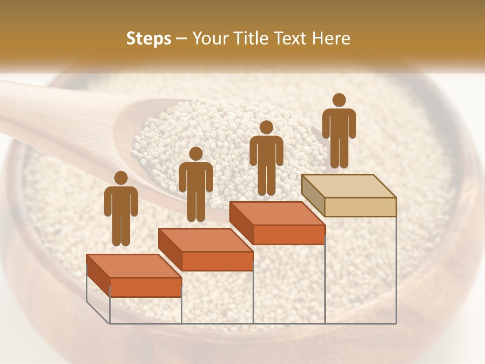 A Wooden Spoon Filled With Sesame Seeds PowerPoint Template