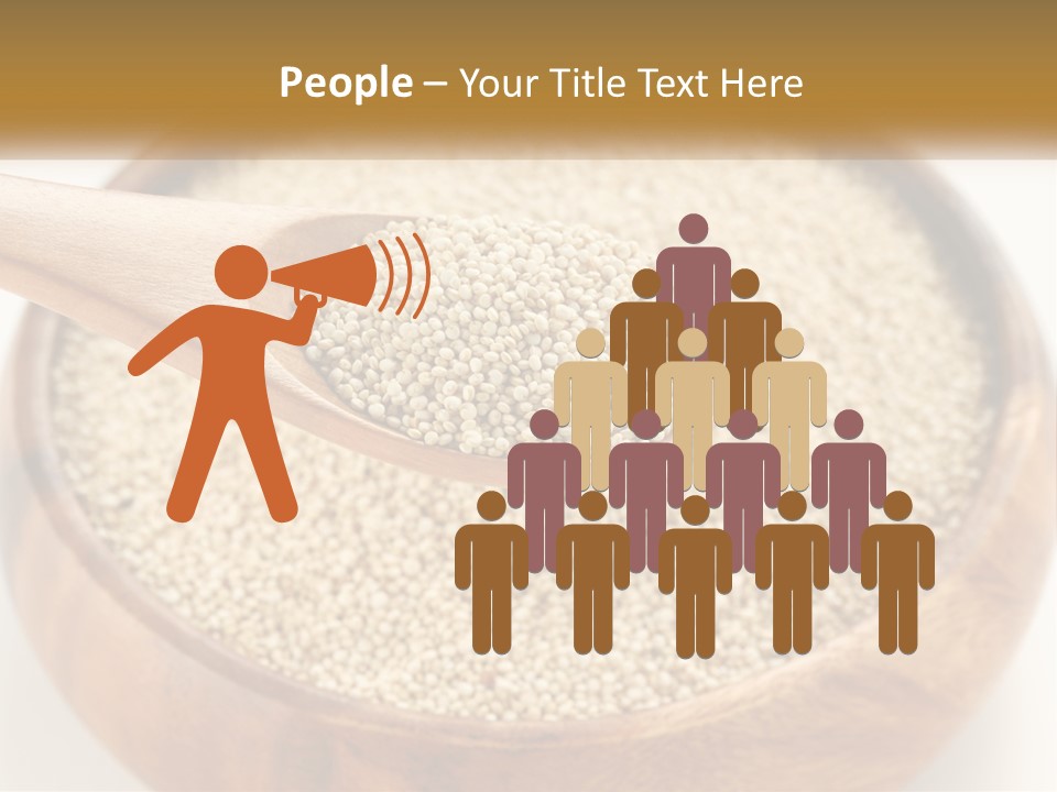 A Wooden Spoon Filled With Sesame Seeds PowerPoint Template