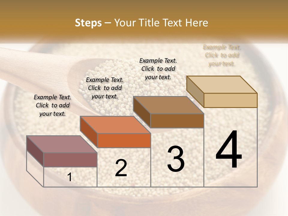 A Wooden Spoon Filled With Sesame Seeds PowerPoint Template