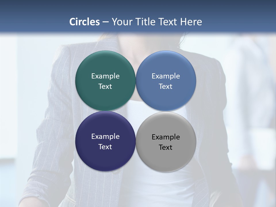A Woman In A Business Suit Is Smiling For The Camera PowerPoint Template