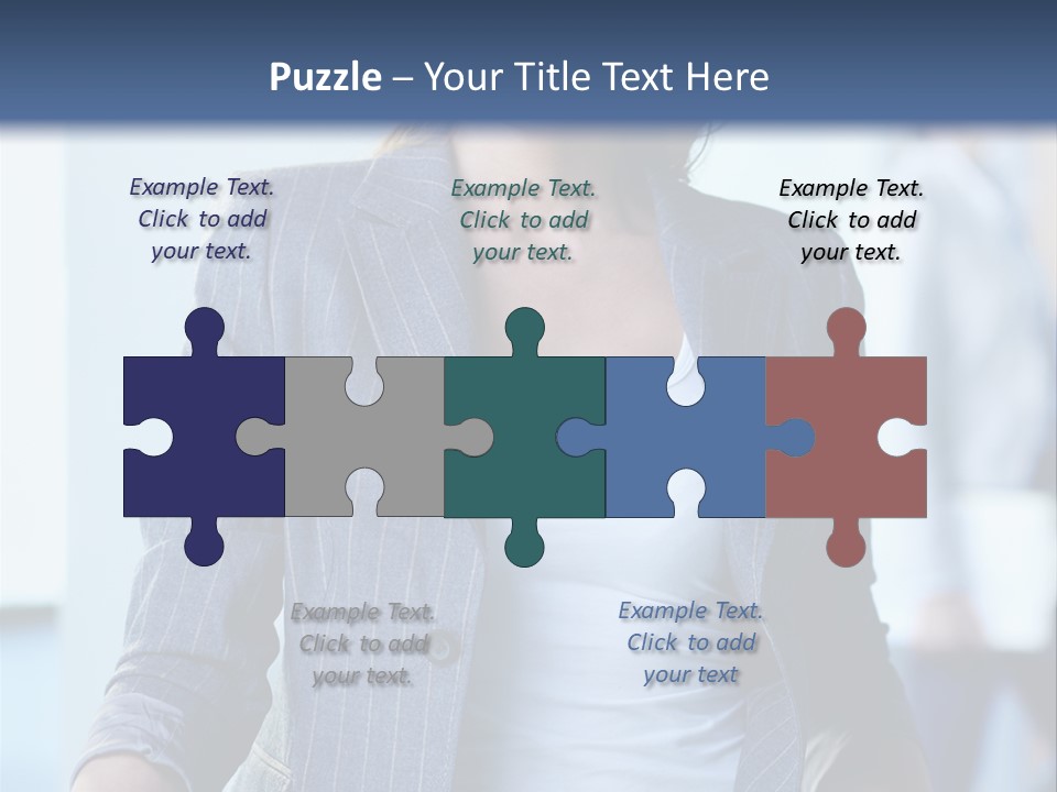 A Woman In A Business Suit Is Smiling For The Camera PowerPoint Template