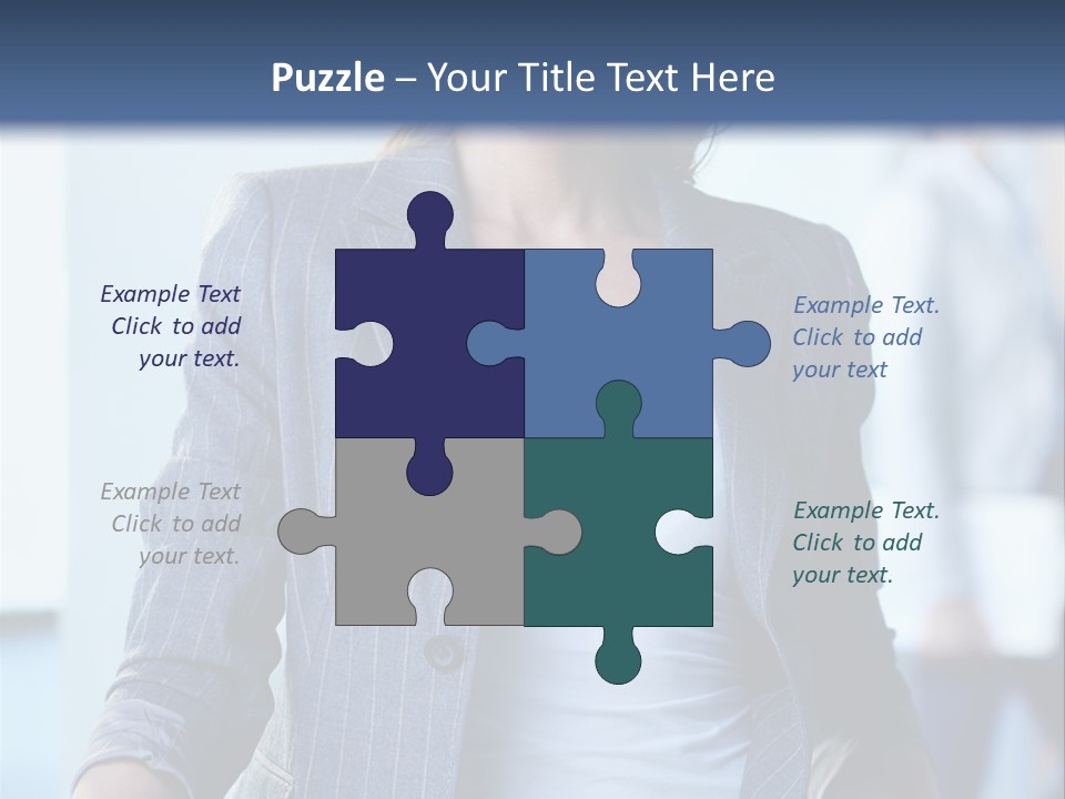A Woman In A Business Suit Is Smiling For The Camera PowerPoint Template