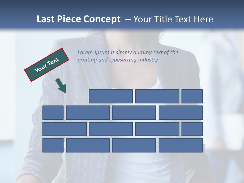 A Woman In A Business Suit Is Smiling For The Camera PowerPoint Template