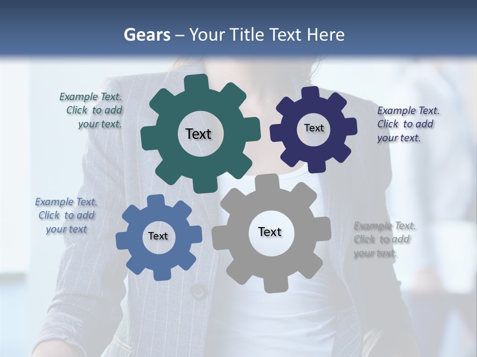 A Woman In A Business Suit Is Smiling For The Camera PowerPoint Template