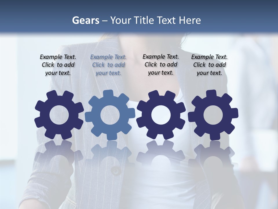 A Woman In A Business Suit Is Smiling For The Camera PowerPoint Template