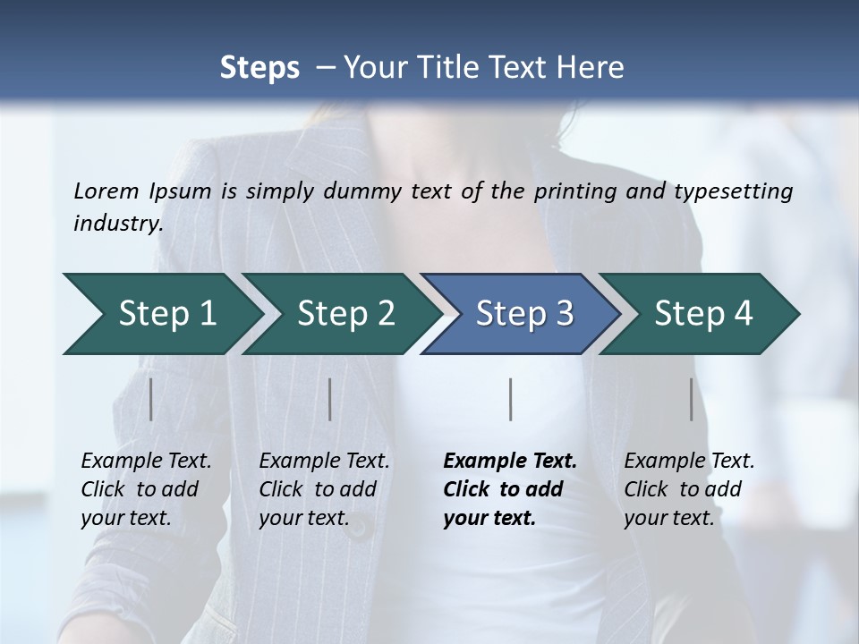 A Woman In A Business Suit Is Smiling For The Camera PowerPoint Template