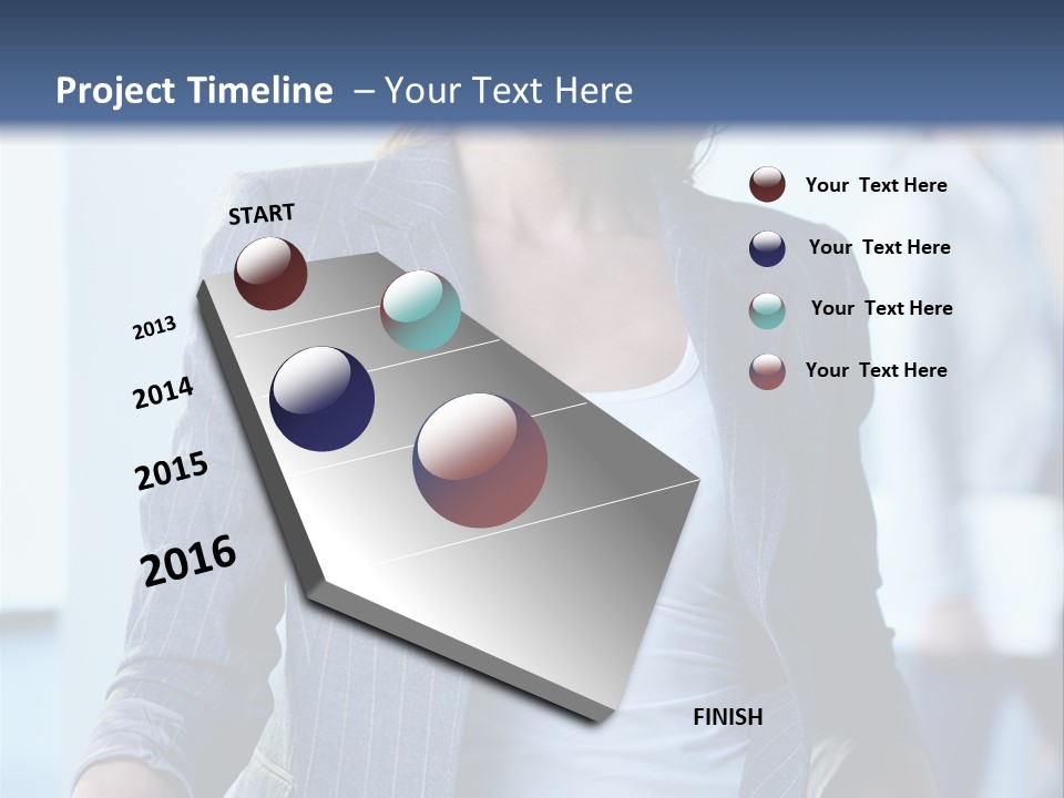 A Woman In A Business Suit Is Smiling For The Camera PowerPoint Template