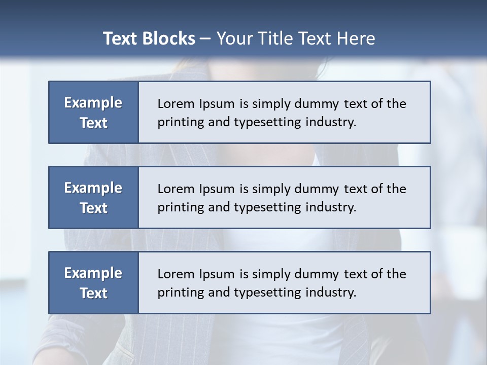 A Woman In A Business Suit Is Smiling For The Camera PowerPoint Template