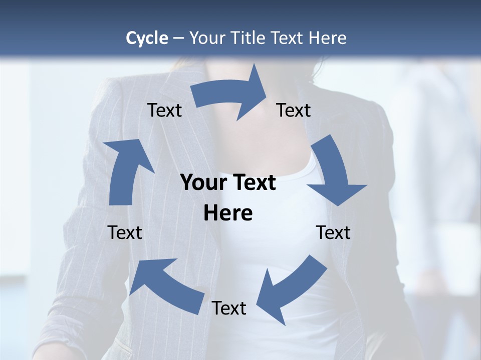 A Woman In A Business Suit Is Smiling For The Camera PowerPoint Template