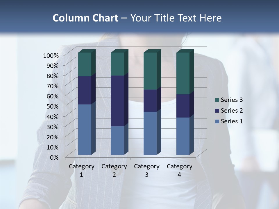 A Woman In A Business Suit Is Smiling For The Camera PowerPoint Template