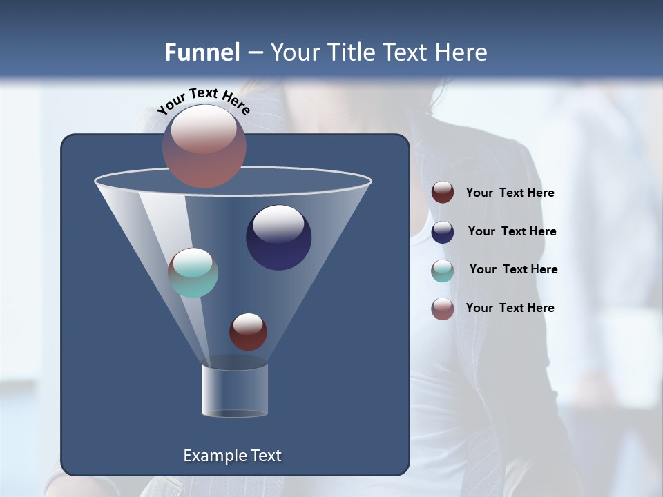 A Woman In A Business Suit Is Smiling For The Camera PowerPoint Template