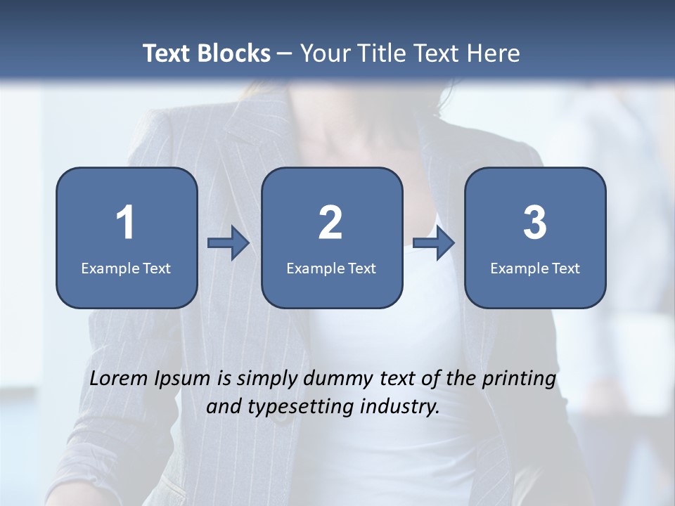 A Woman In A Business Suit Is Smiling For The Camera PowerPoint Template