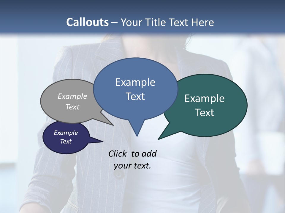 A Woman In A Business Suit Is Smiling For The Camera PowerPoint Template