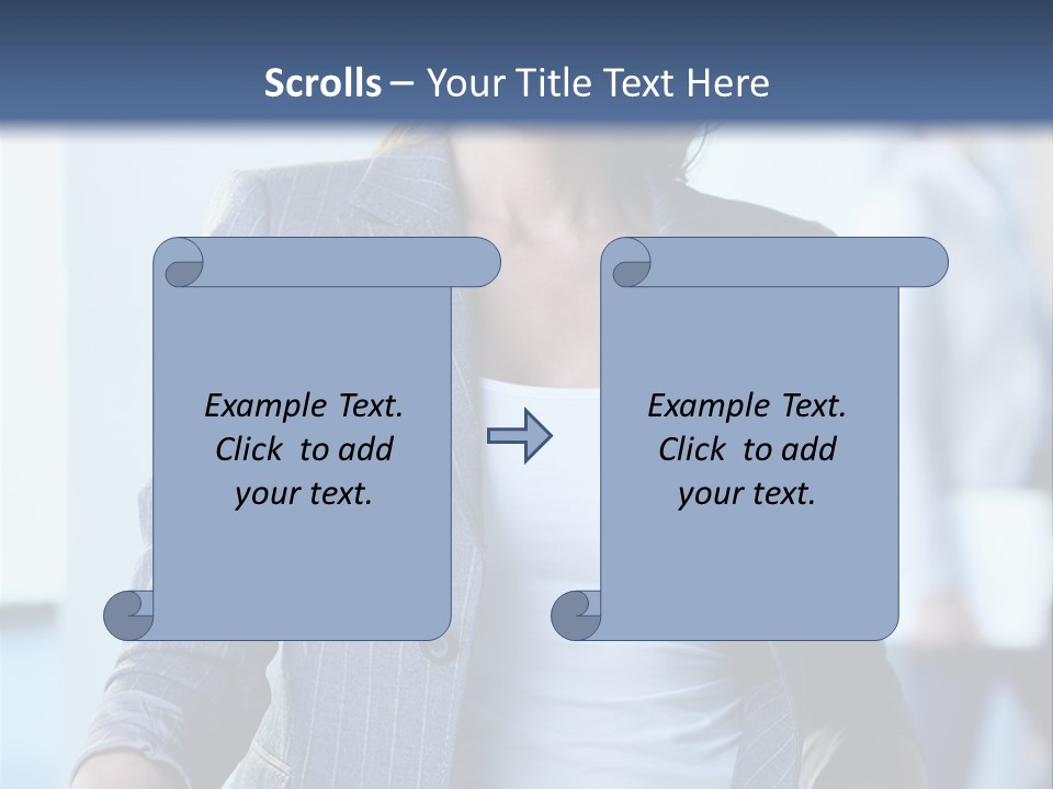 A Woman In A Business Suit Is Smiling For The Camera PowerPoint Template