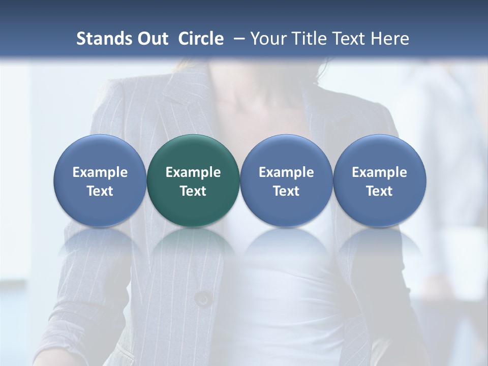 A Woman In A Business Suit Is Smiling For The Camera PowerPoint Template