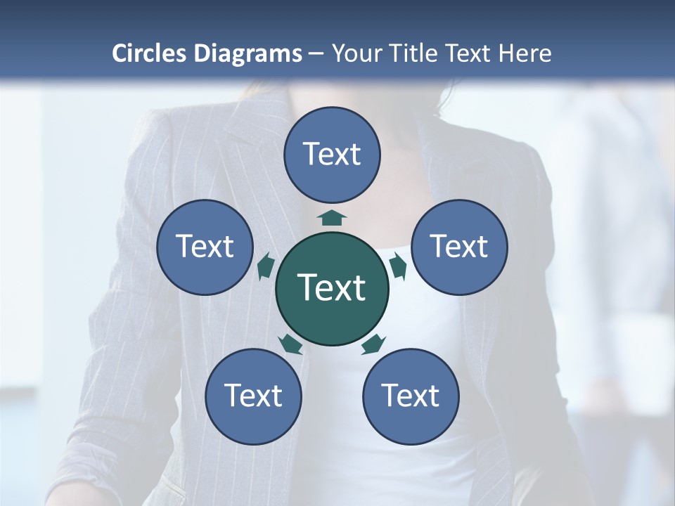 A Woman In A Business Suit Is Smiling For The Camera PowerPoint Template
