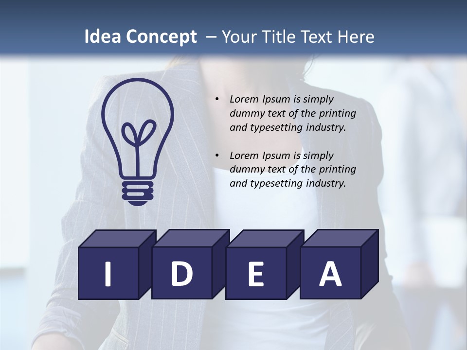A Woman In A Business Suit Is Smiling For The Camera PowerPoint Template