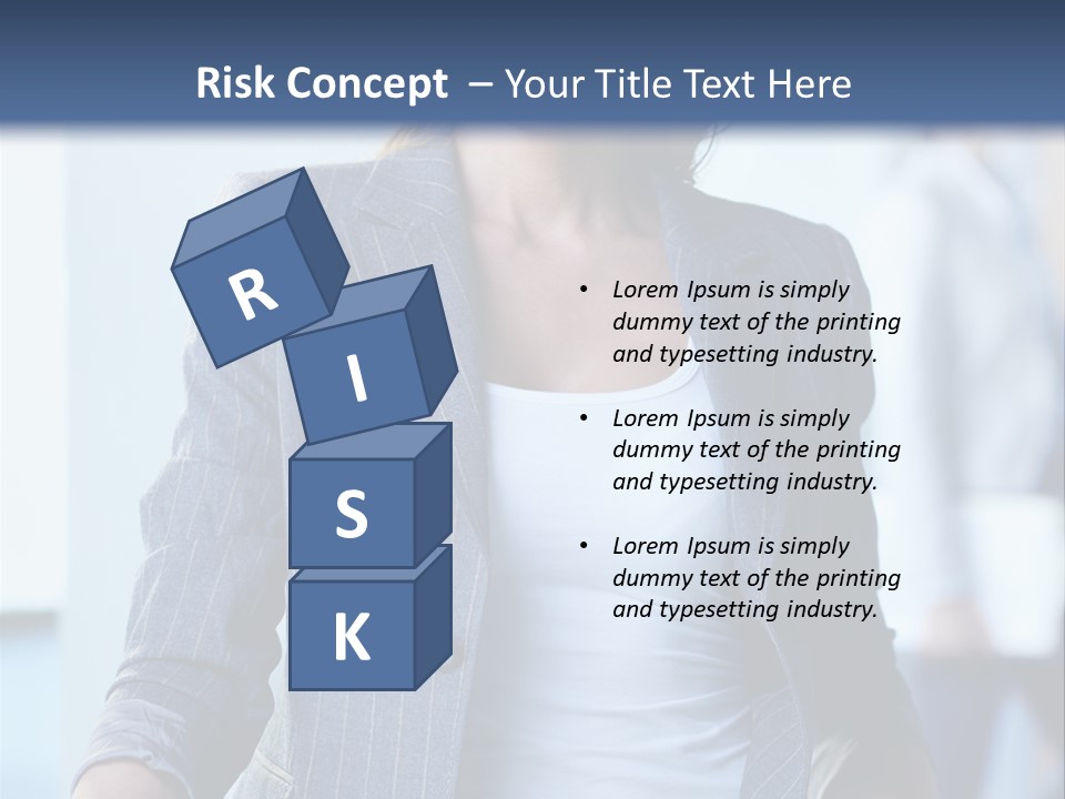 A Woman In A Business Suit Is Smiling For The Camera PowerPoint Template