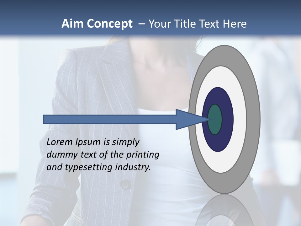 A Woman In A Business Suit Is Smiling For The Camera PowerPoint Template