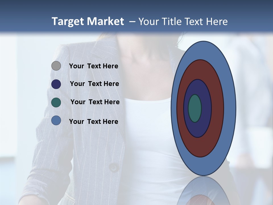 A Woman In A Business Suit Is Smiling For The Camera PowerPoint Template
