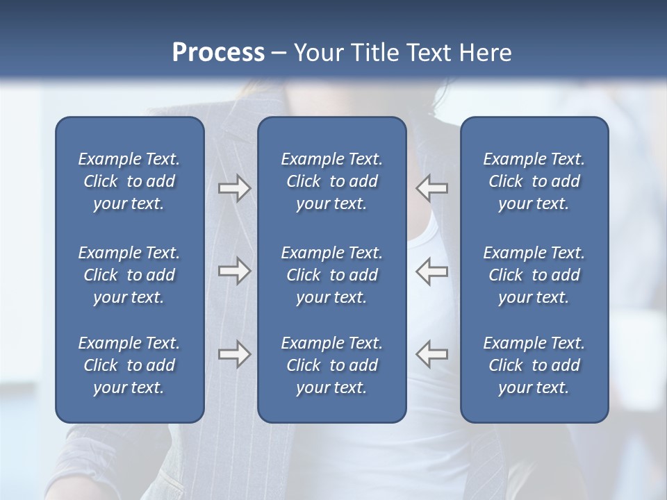 A Woman In A Business Suit Is Smiling For The Camera PowerPoint Template