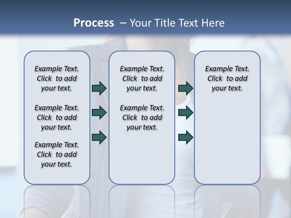A Woman In A Business Suit Is Smiling For The Camera PowerPoint Template