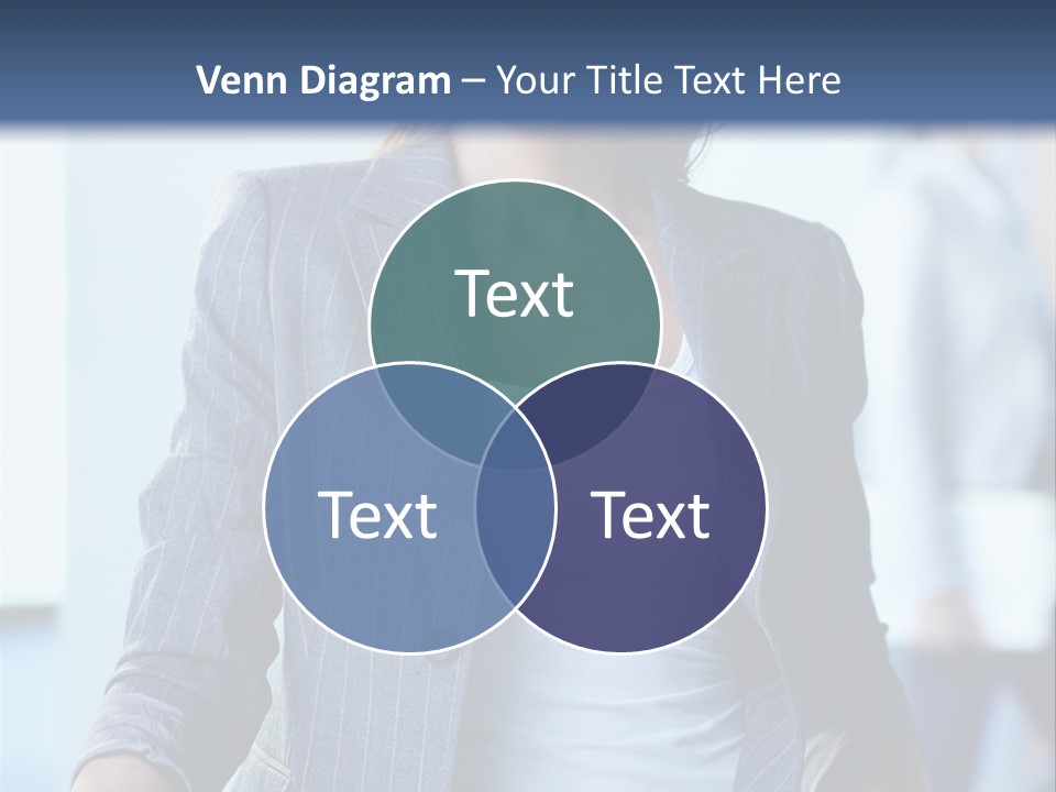 A Woman In A Business Suit Is Smiling For The Camera PowerPoint Template