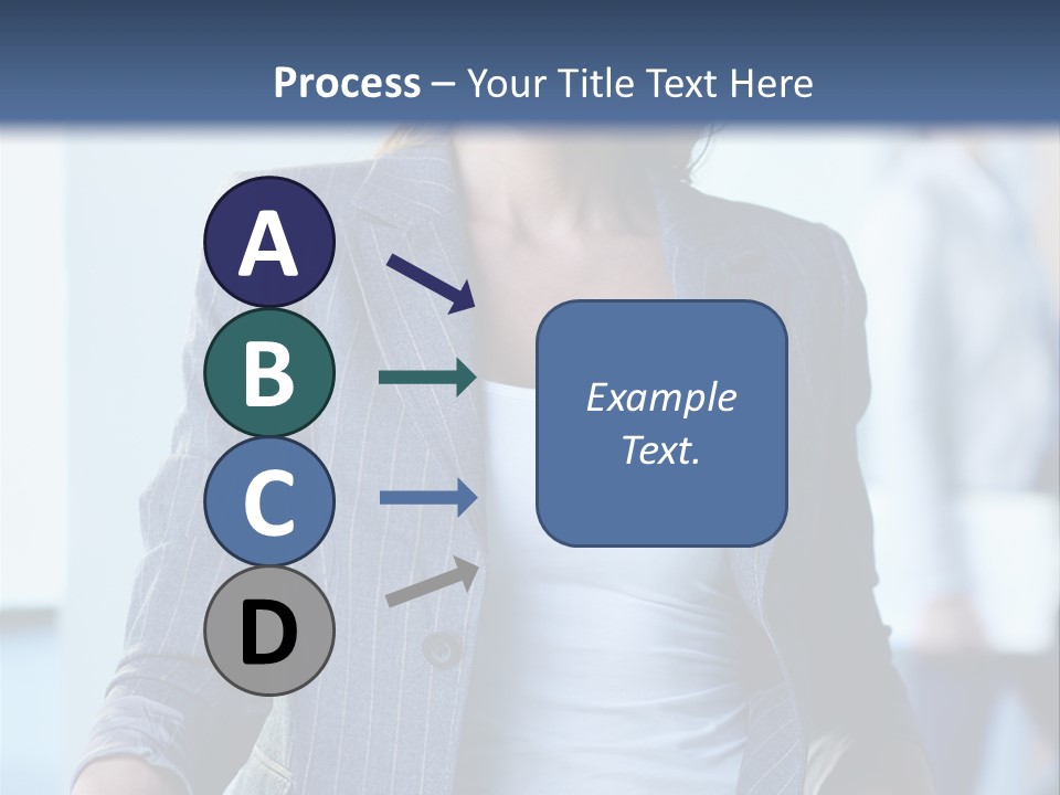 A Woman In A Business Suit Is Smiling For The Camera PowerPoint Template