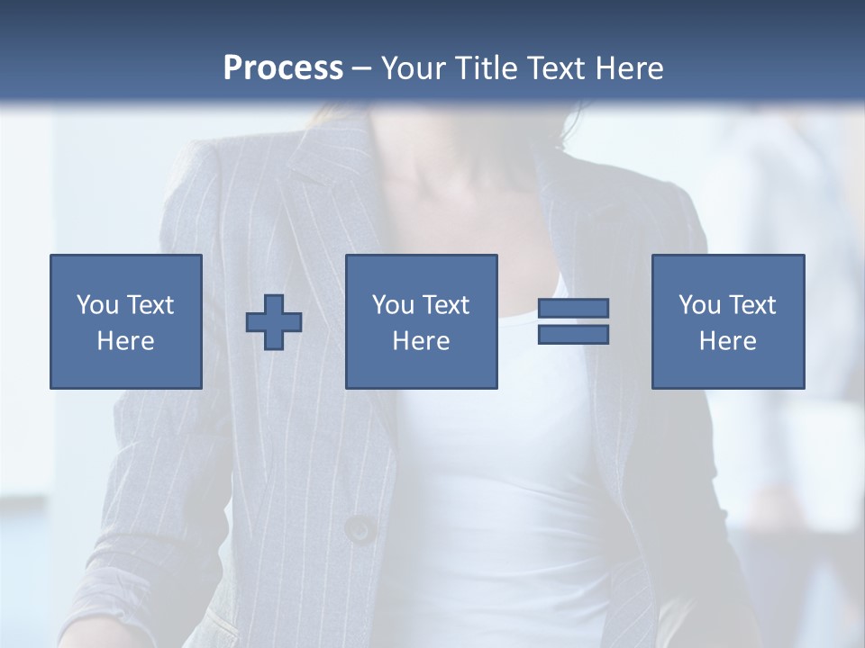 A Woman In A Business Suit Is Smiling For The Camera PowerPoint Template