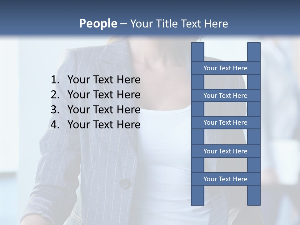A Woman In A Business Suit Is Smiling For The Camera PowerPoint Template