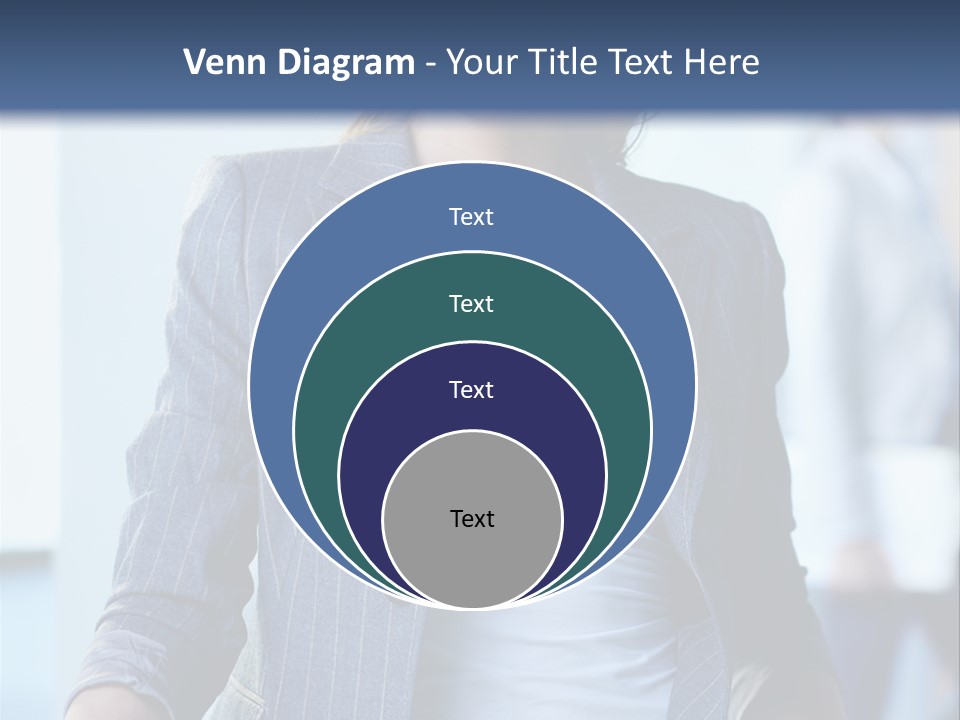 A Woman In A Business Suit Is Smiling For The Camera PowerPoint Template