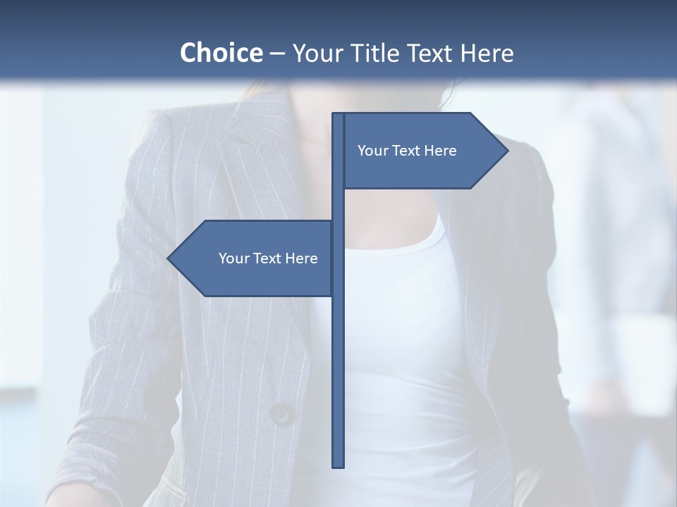A Woman In A Business Suit Is Smiling For The Camera PowerPoint Template