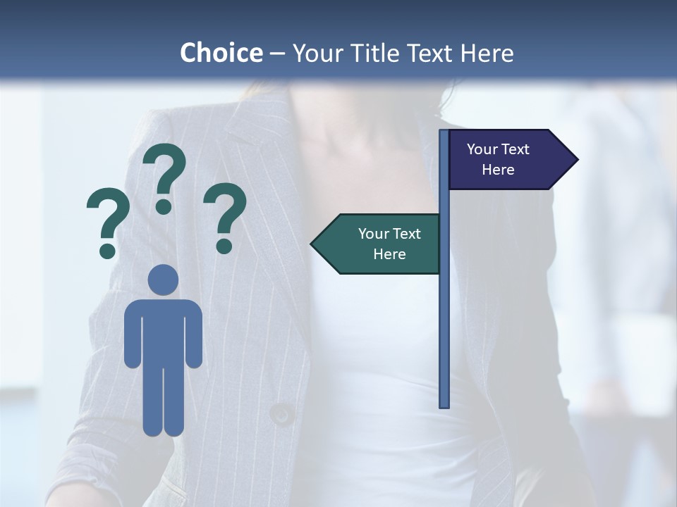 A Woman In A Business Suit Is Smiling For The Camera PowerPoint Template