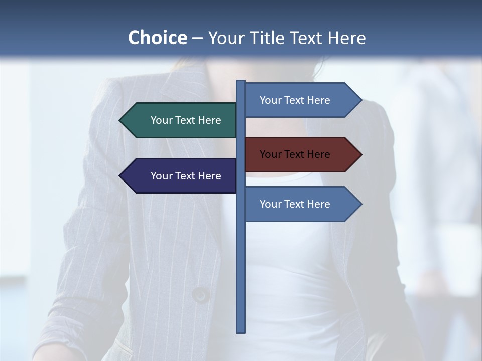 A Woman In A Business Suit Is Smiling For The Camera PowerPoint Template