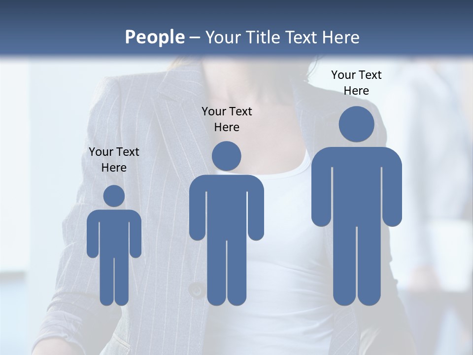 A Woman In A Business Suit Is Smiling For The Camera PowerPoint Template