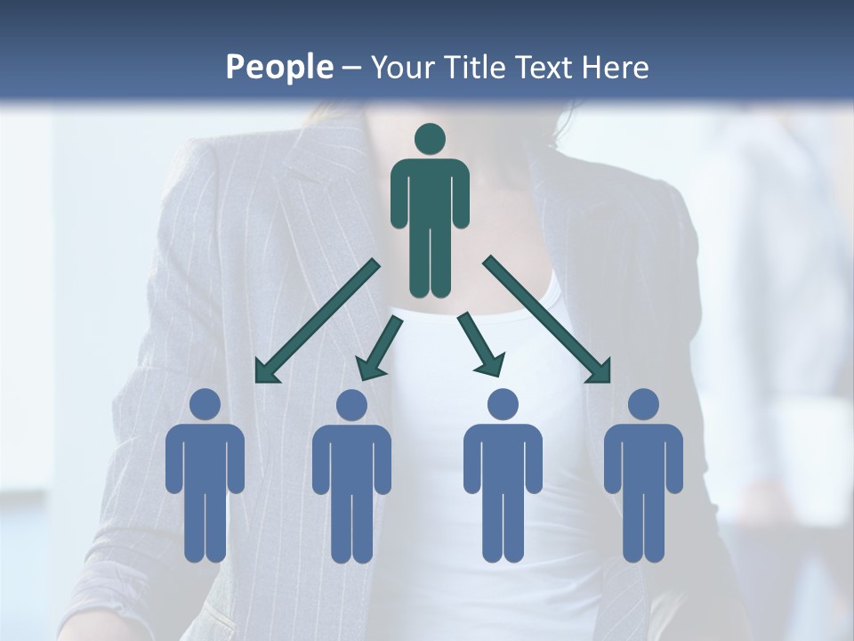 A Woman In A Business Suit Is Smiling For The Camera PowerPoint Template
