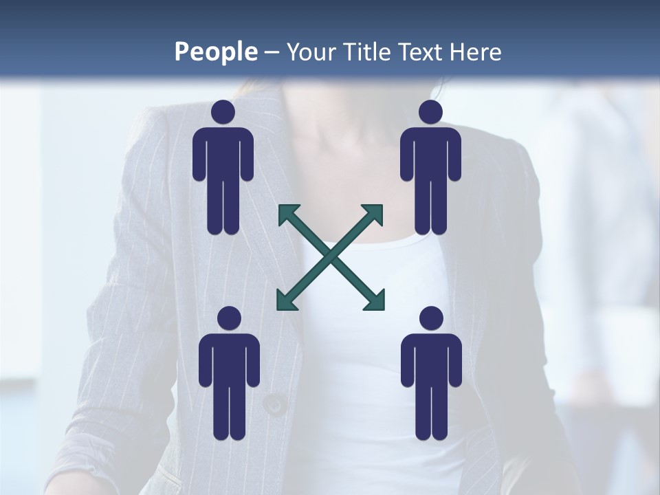 A Woman In A Business Suit Is Smiling For The Camera PowerPoint Template
